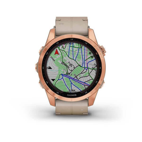 FÉNIX 7S Zafiro Solar Blanco Titanio Rose Gold Piel Blanca